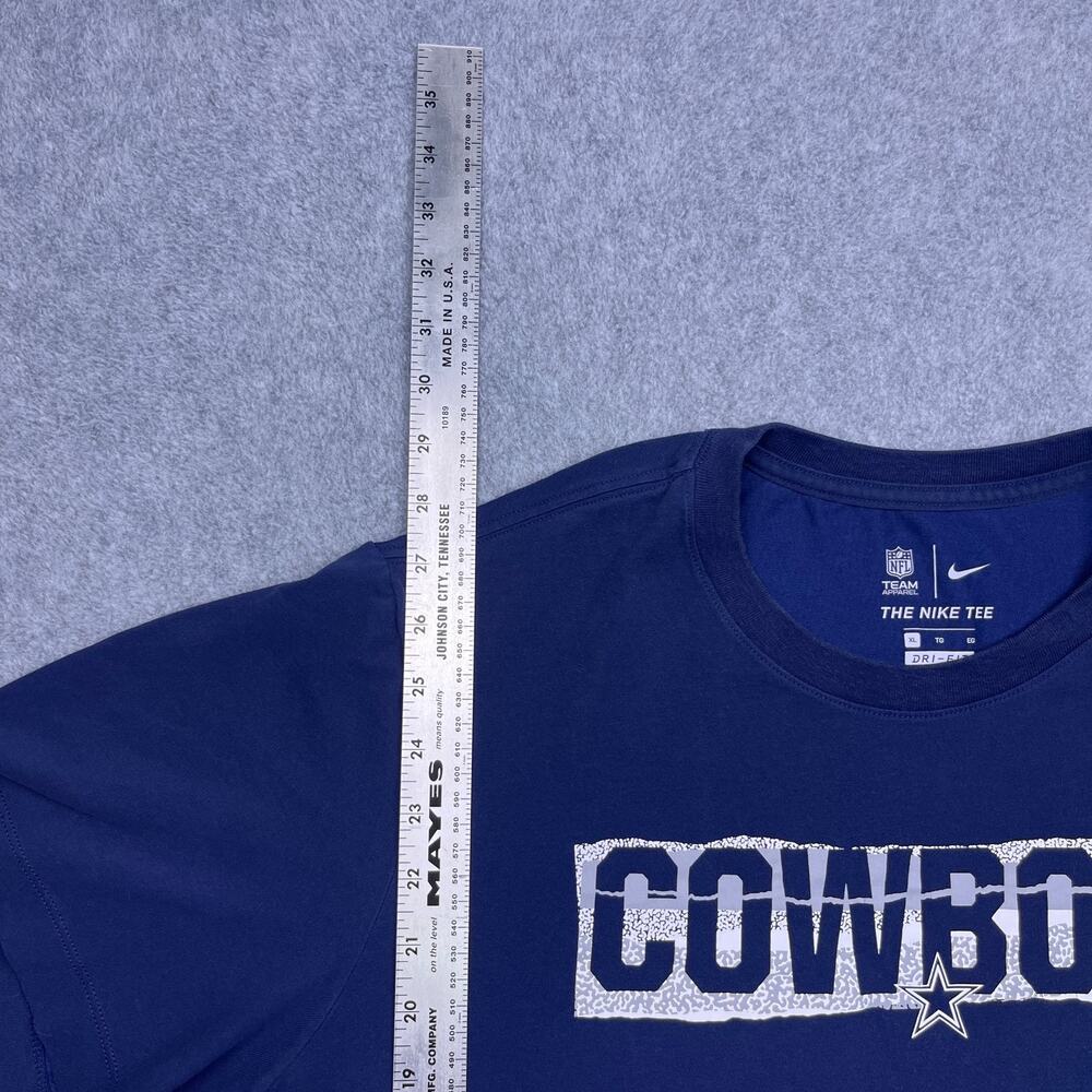 nike dri-fit dallas cowboys shirt blue nfl team apparel football mens xl - Picture 6 of 8